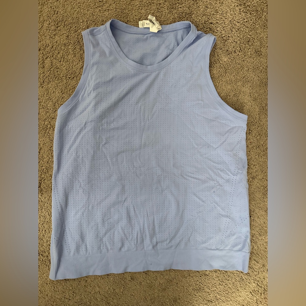Athleta light blue tank top size L